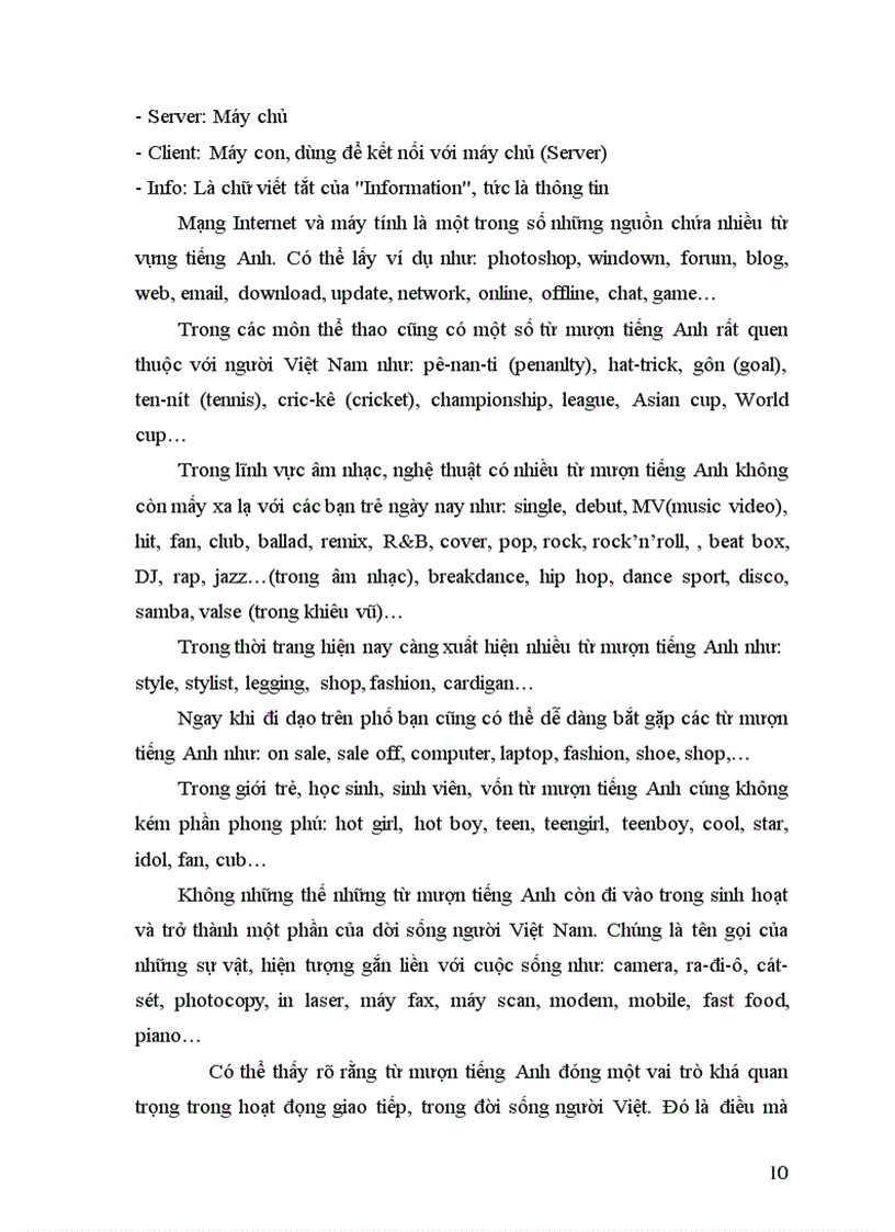 image for page Tìm hiểu từ mượn tiếng Anh trong tiếng Việt