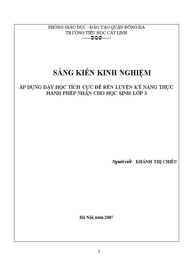 image for page Áp dụng dạy học tích cực để rèn luyện kỹ năng thực hành phép nhân cho học sinh lớp 3