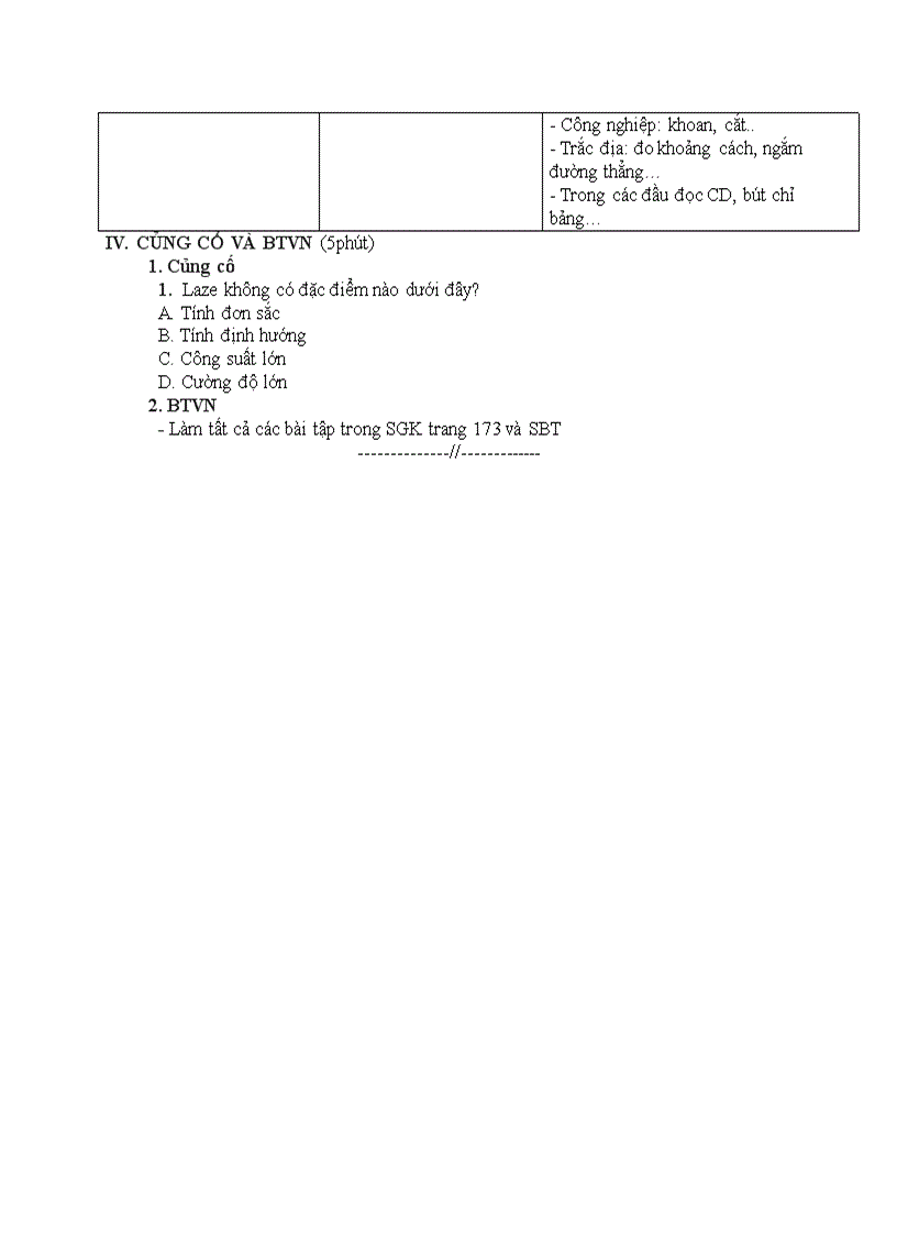 image for page Vật lý SƠ LƯỢC VỀ LAZE