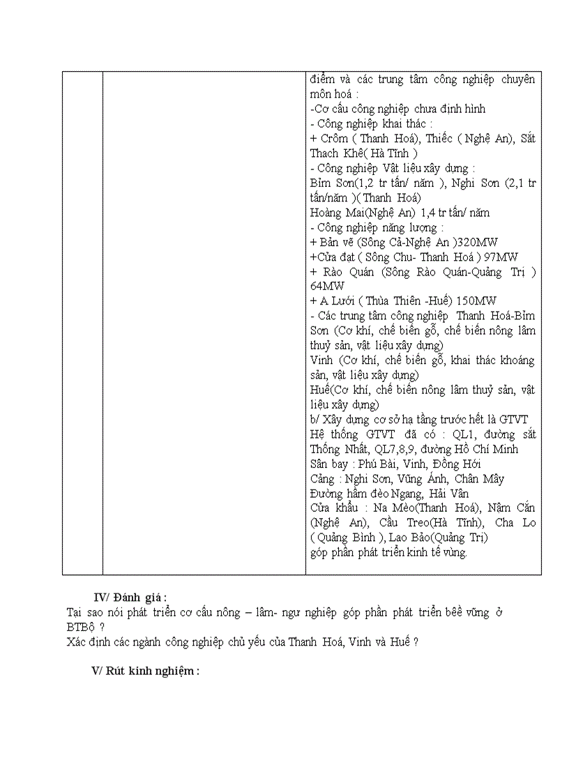 image for page Địa lý VẤN ĐỀ PHÁT TRIỂN KINH TẾ XÃ HỘI Ở BẮC TRUNG BỘ