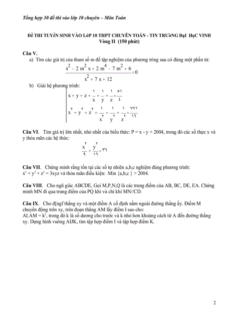 image for page Cac bai toan hay 3