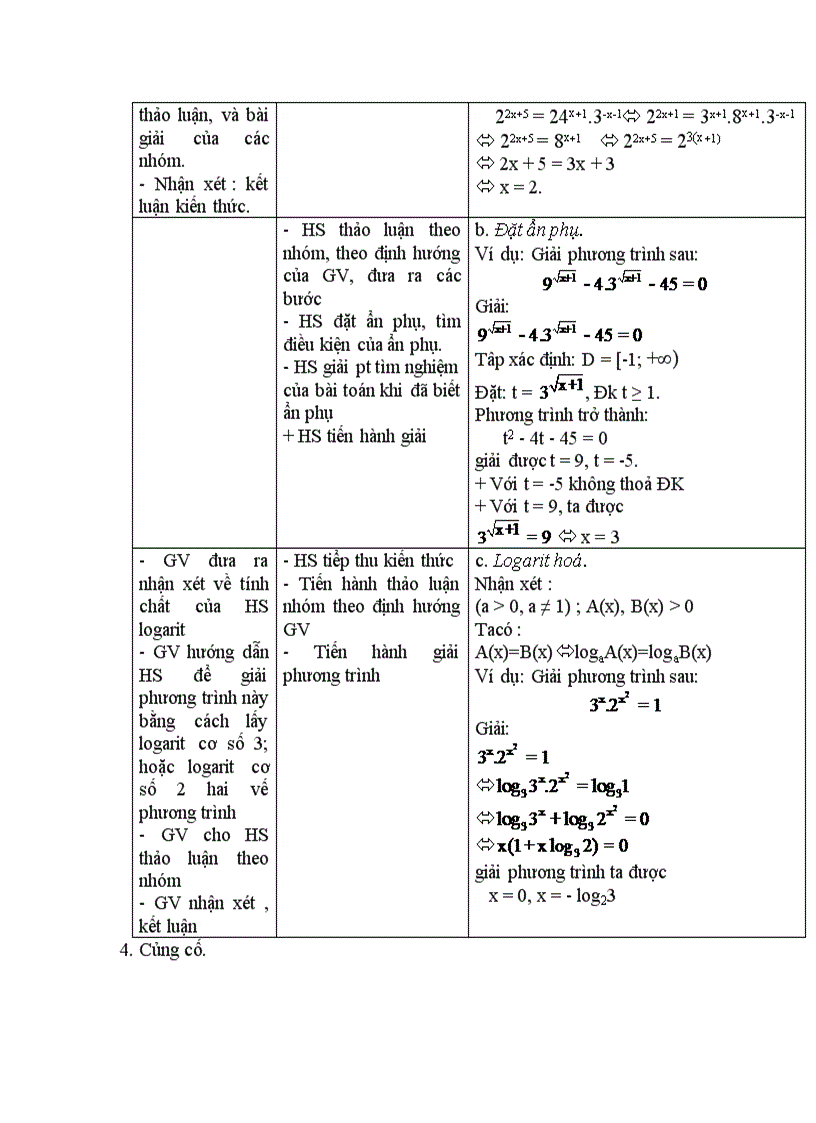 image for page Giải tích PHƯƠNG TRÌNH MŨ VÀ PHƯƠNG TRÌNH LÔGARIT