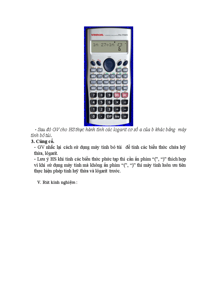 image for page Giải tích THỰC HÀNH SỬ DỤNG MÁY TÍNH BỎ TÚI