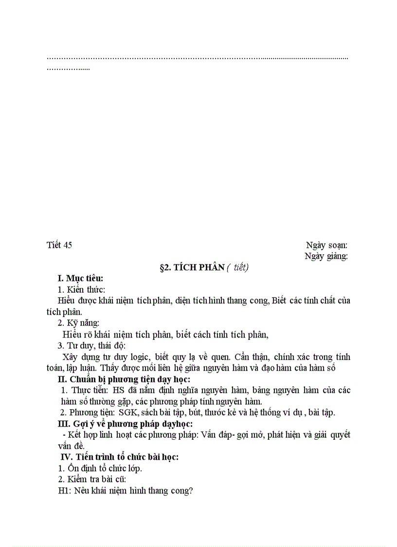 image for page Giải tích TÍCH PHÂN