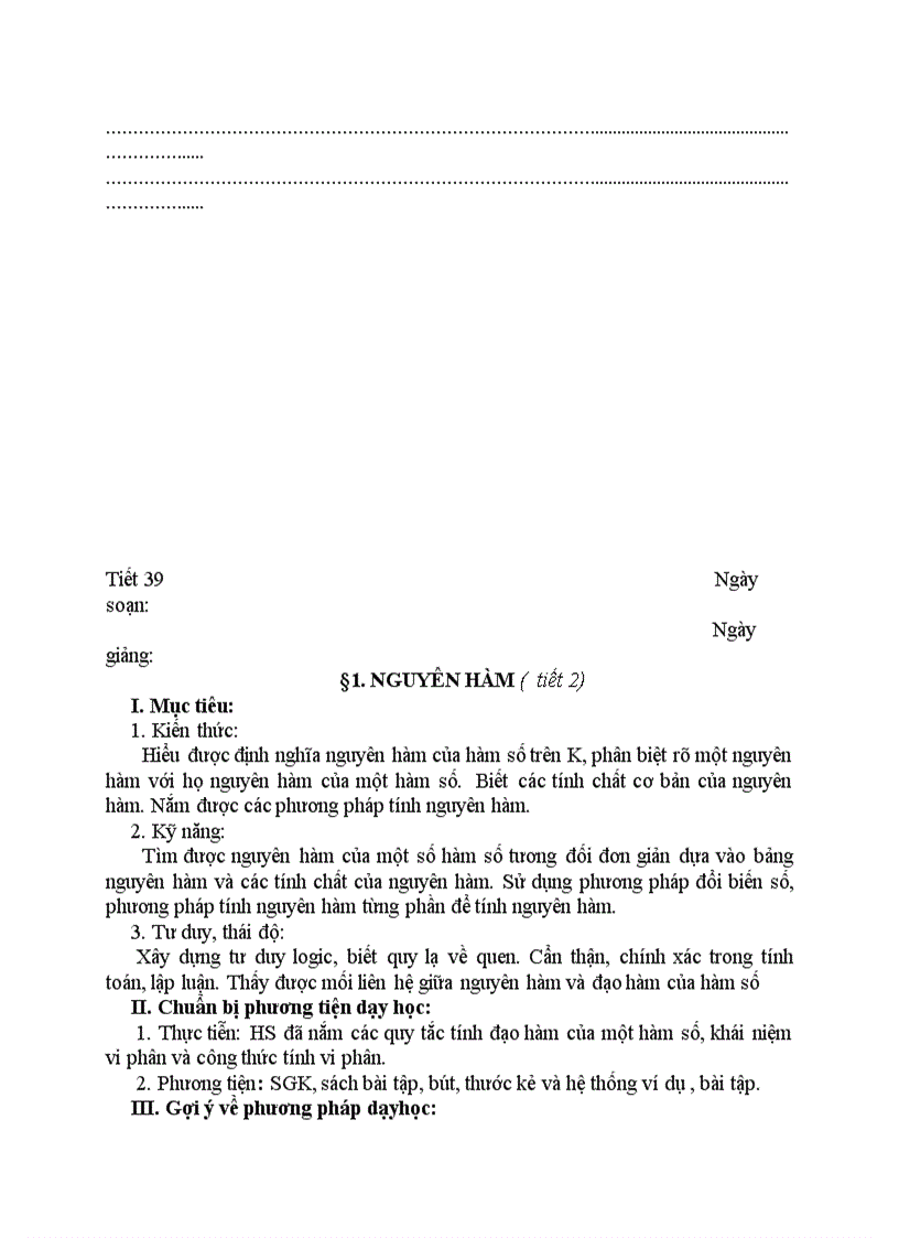 image for page Giải tích NGUYÊN HÀM