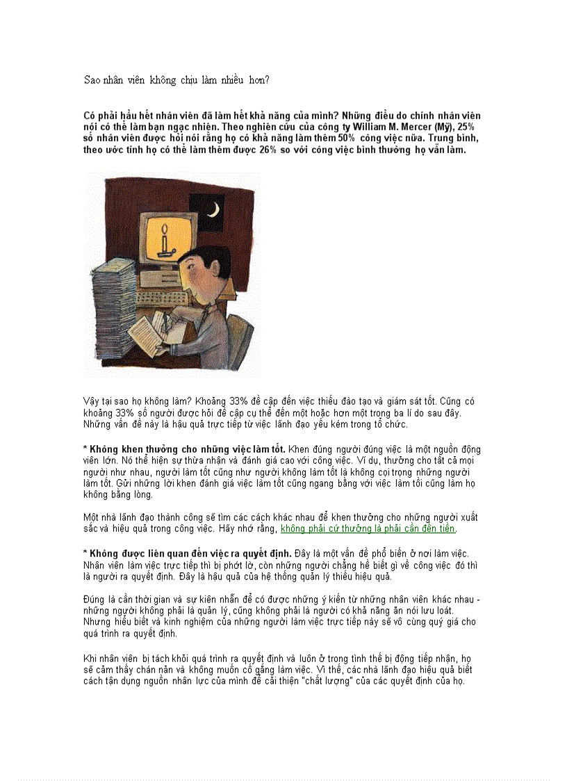 image for page Sao nhân viên không chịu làm nhiều hơn