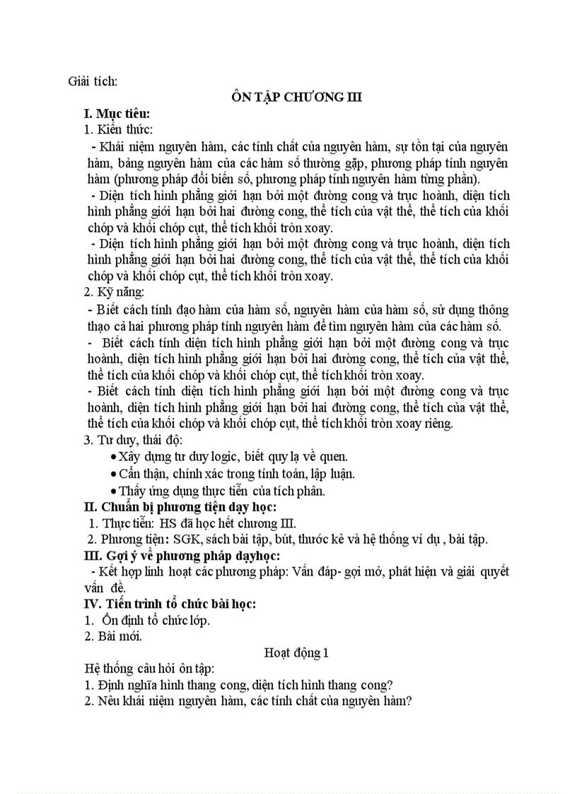 image for page Giải tích ÔN TẬP CHƯƠNG III