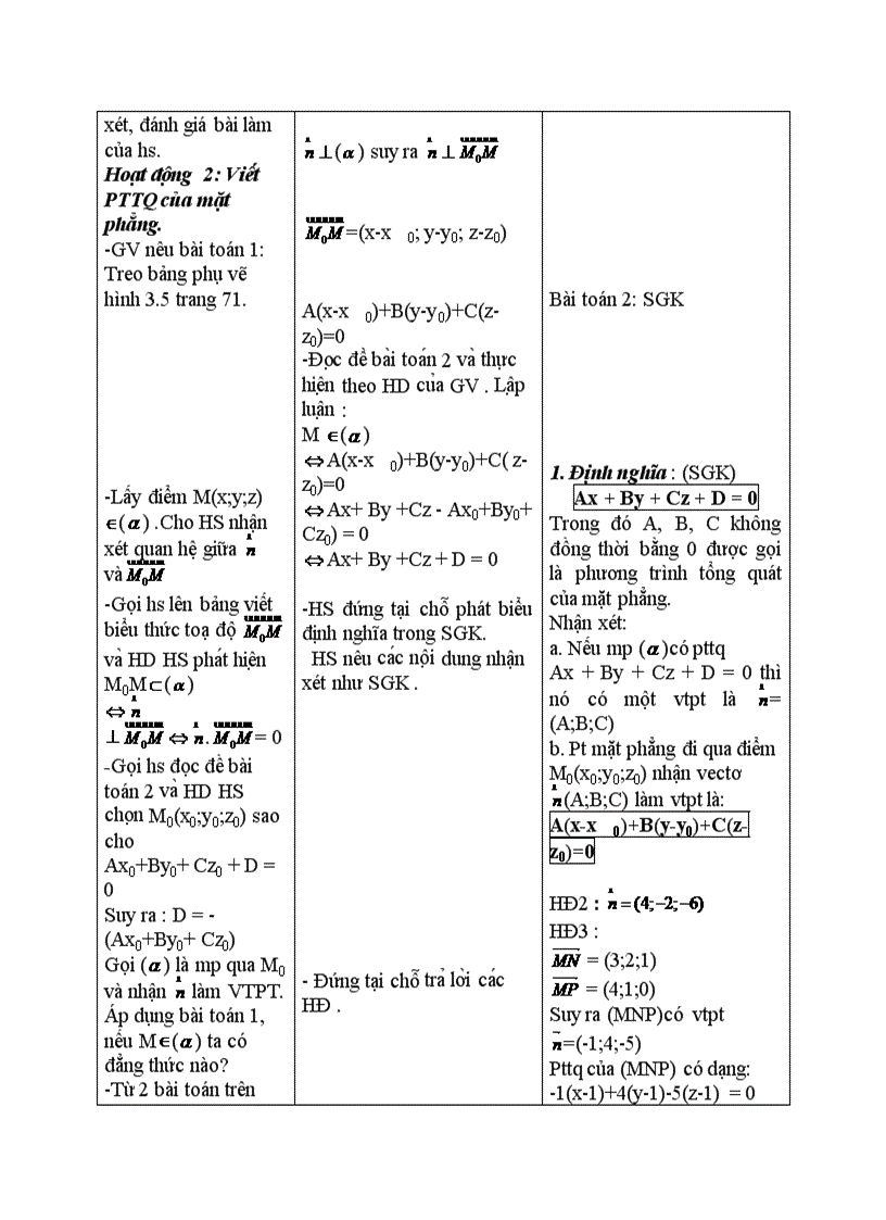 image for page Hình học HAI PHƯƠNG TRÌNH MẶT PHẲNG