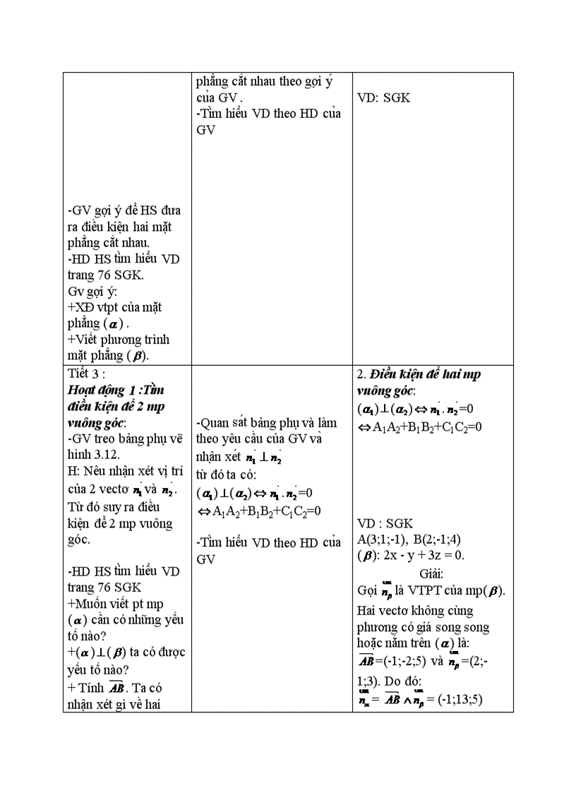 image for page Hình học HAI PHƯƠNG TRÌNH MẶT PHẲNG