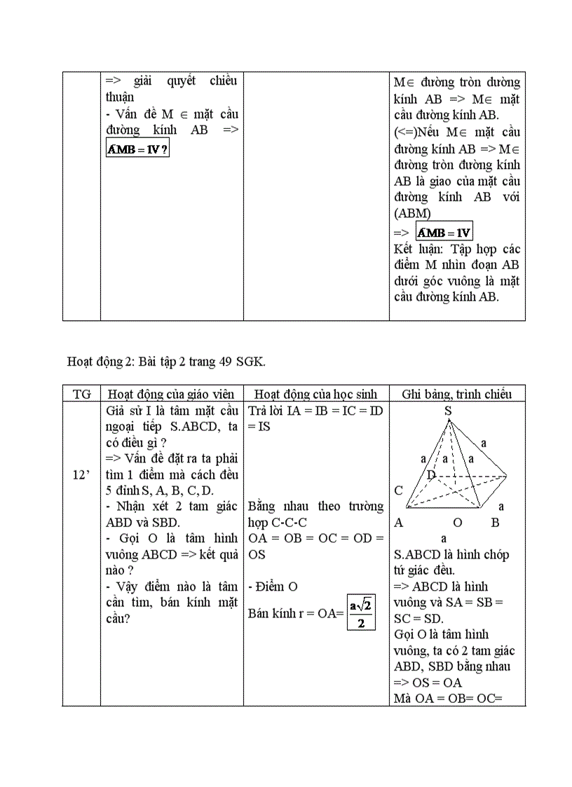 image for page Hình học BÀI TẬP MẶT CẦU