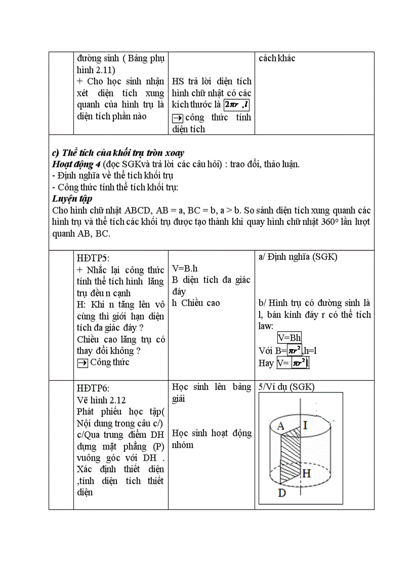image for page Hình học KHÁI NIỆM VỀ MẶT TRÒN XOAY