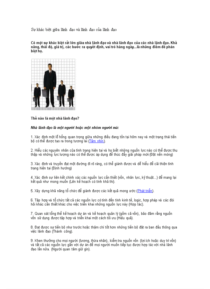 image for page Sự khác biệt giữa lãnh đạo và lãnh đạo của lãnh đạo