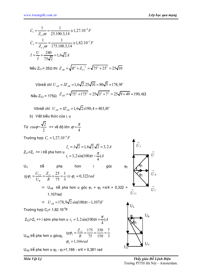 image for page Dòng Điện Xoay Chiều