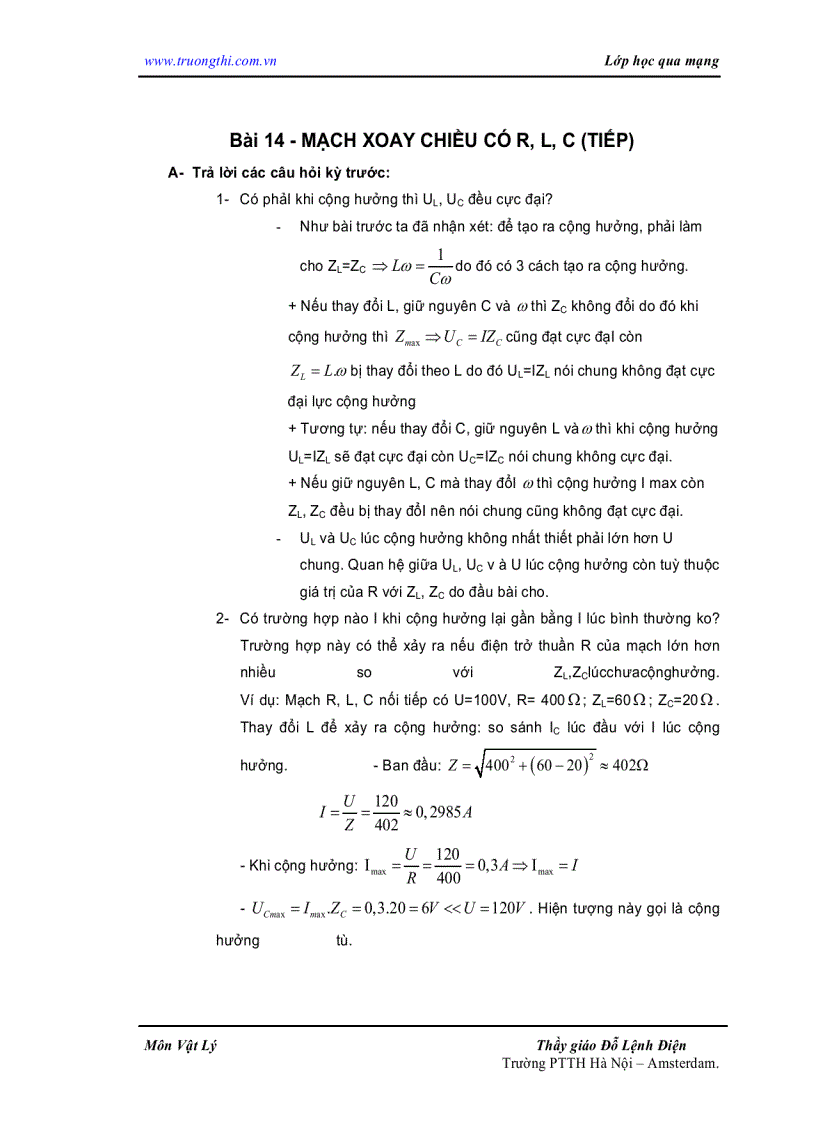 image for page Mạch điện xoay chiều