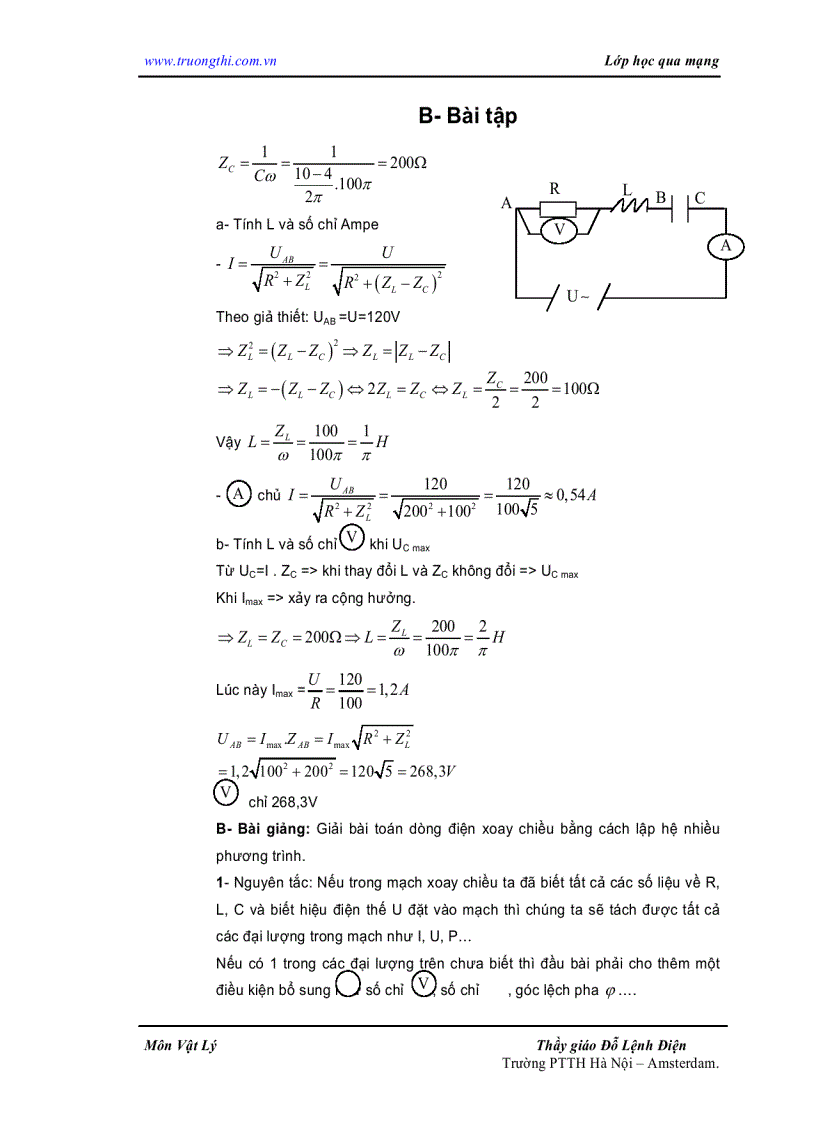 image for page Mạch điện xoay chiều