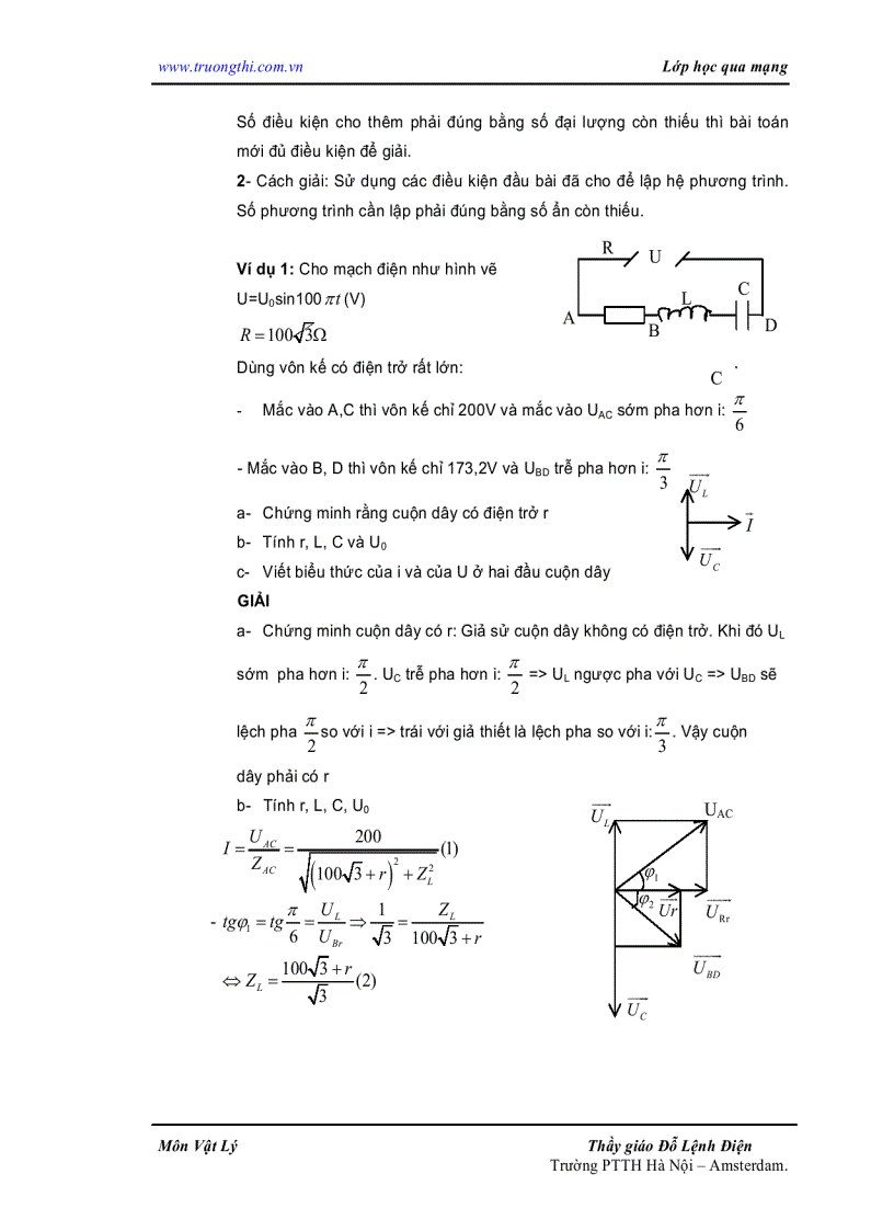 image for page Mạch điện xoay chiều