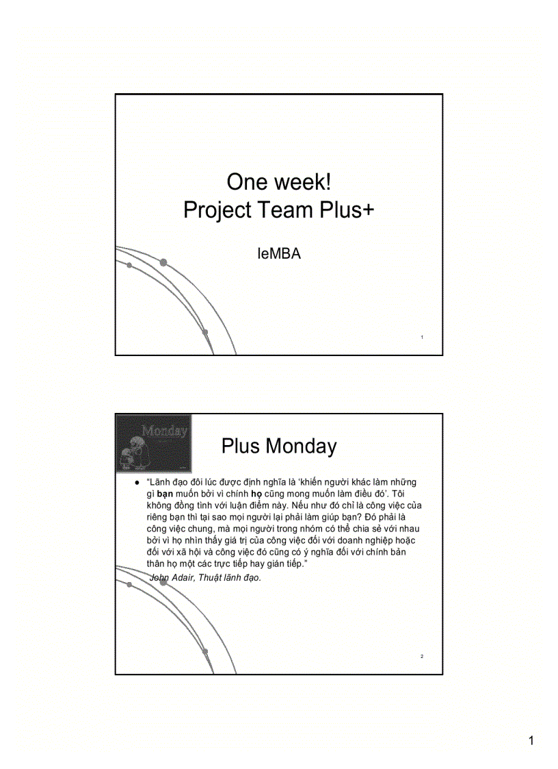 image for page One week Project Team Plus