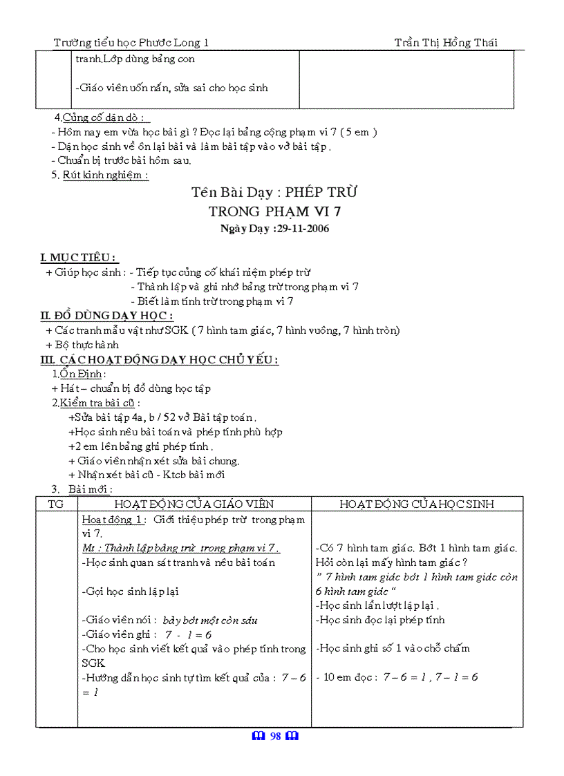 image for page Giáo án toán