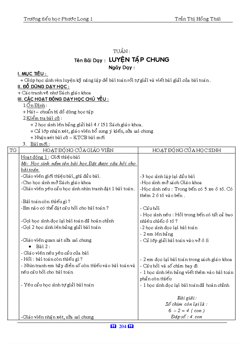 image for page Giáo án toán