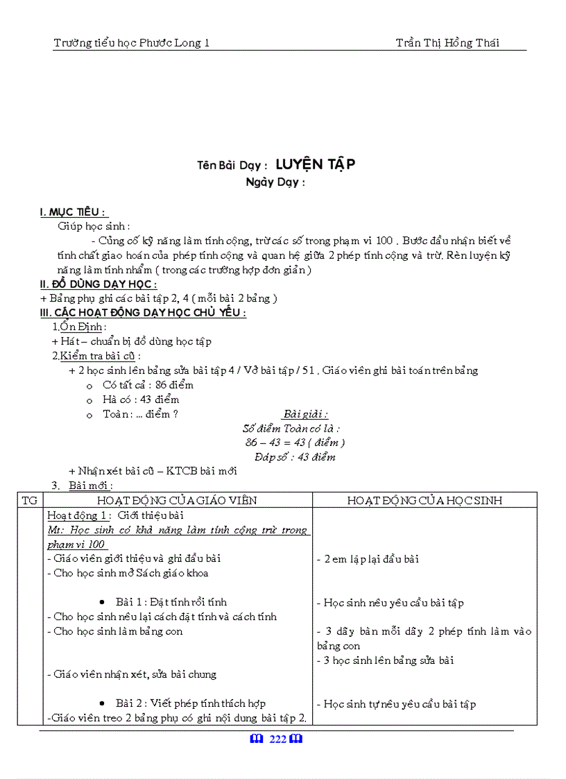 image for page Giáo án toán