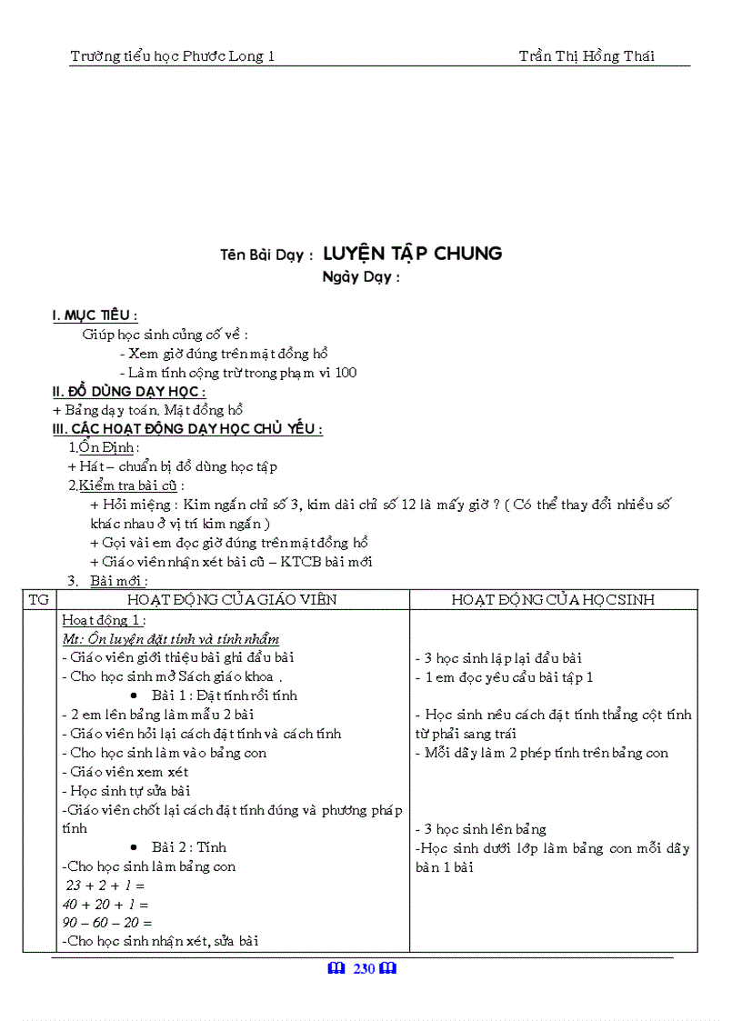 image for page Giáo án toán