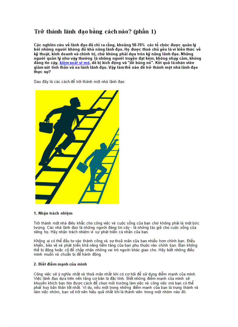 image for page Trở thành lãnh đạo bằng cách nào