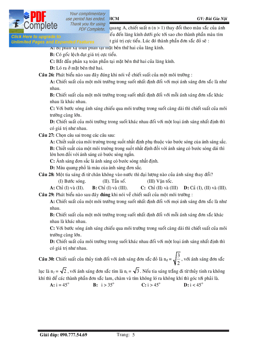 image for page Luyện thi ĐH chương Quang Lí Vật Lí Hạt Nhân