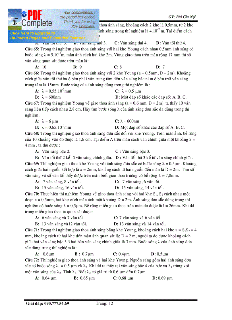 image for page Luyện thi ĐH chương Quang Lí Vật Lí Hạt Nhân