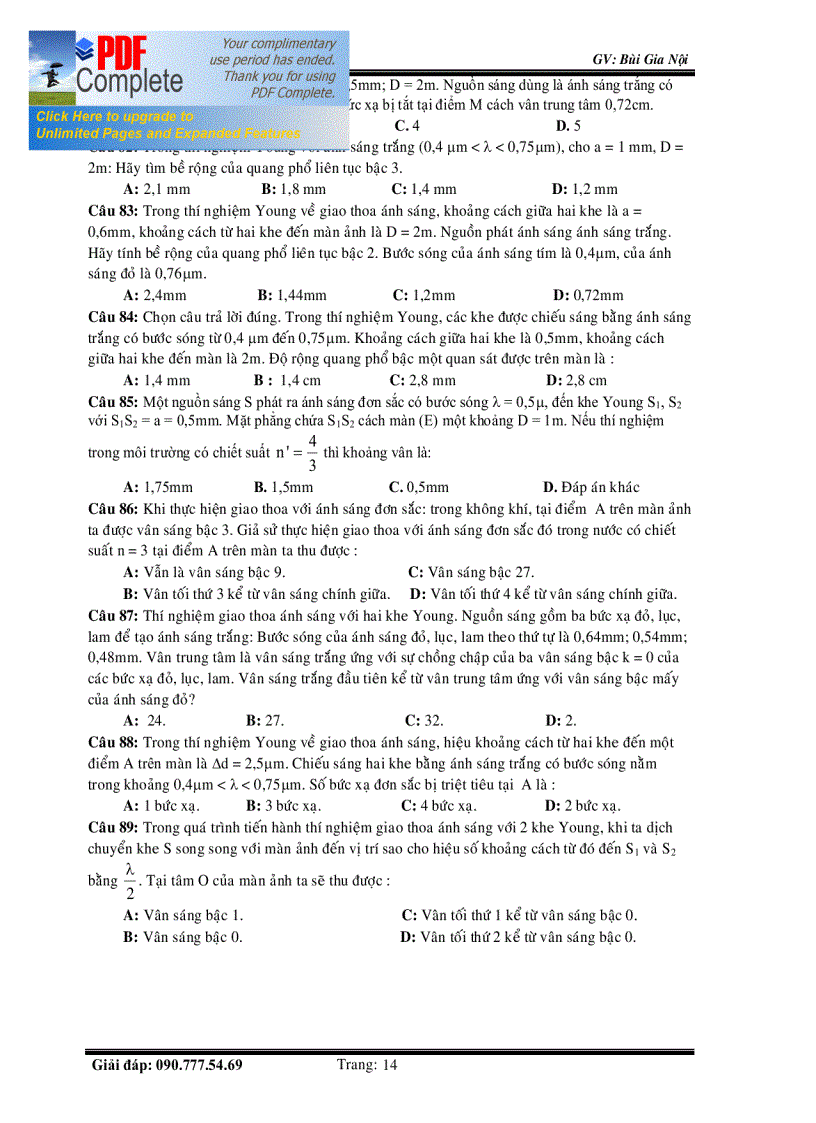 image for page Luyện thi ĐH chương Quang Lí Vật Lí Hạt Nhân