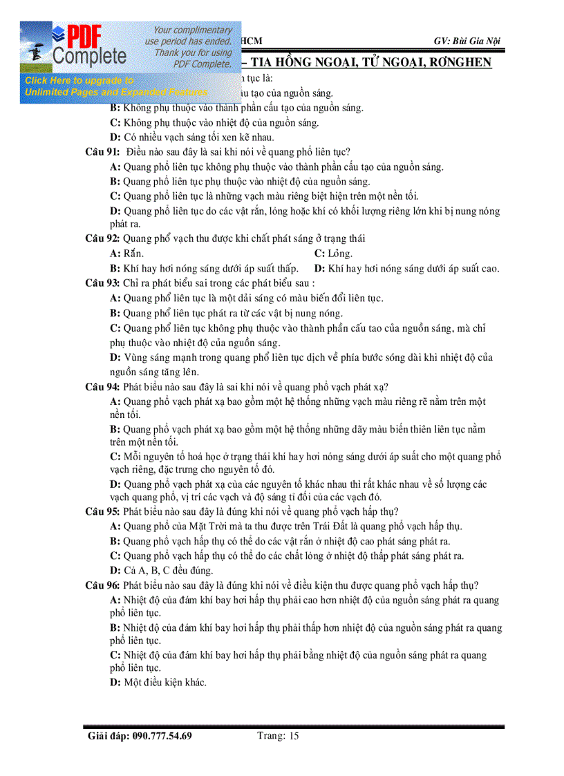 image for page Luyện thi ĐH chương Quang Lí Vật Lí Hạt Nhân