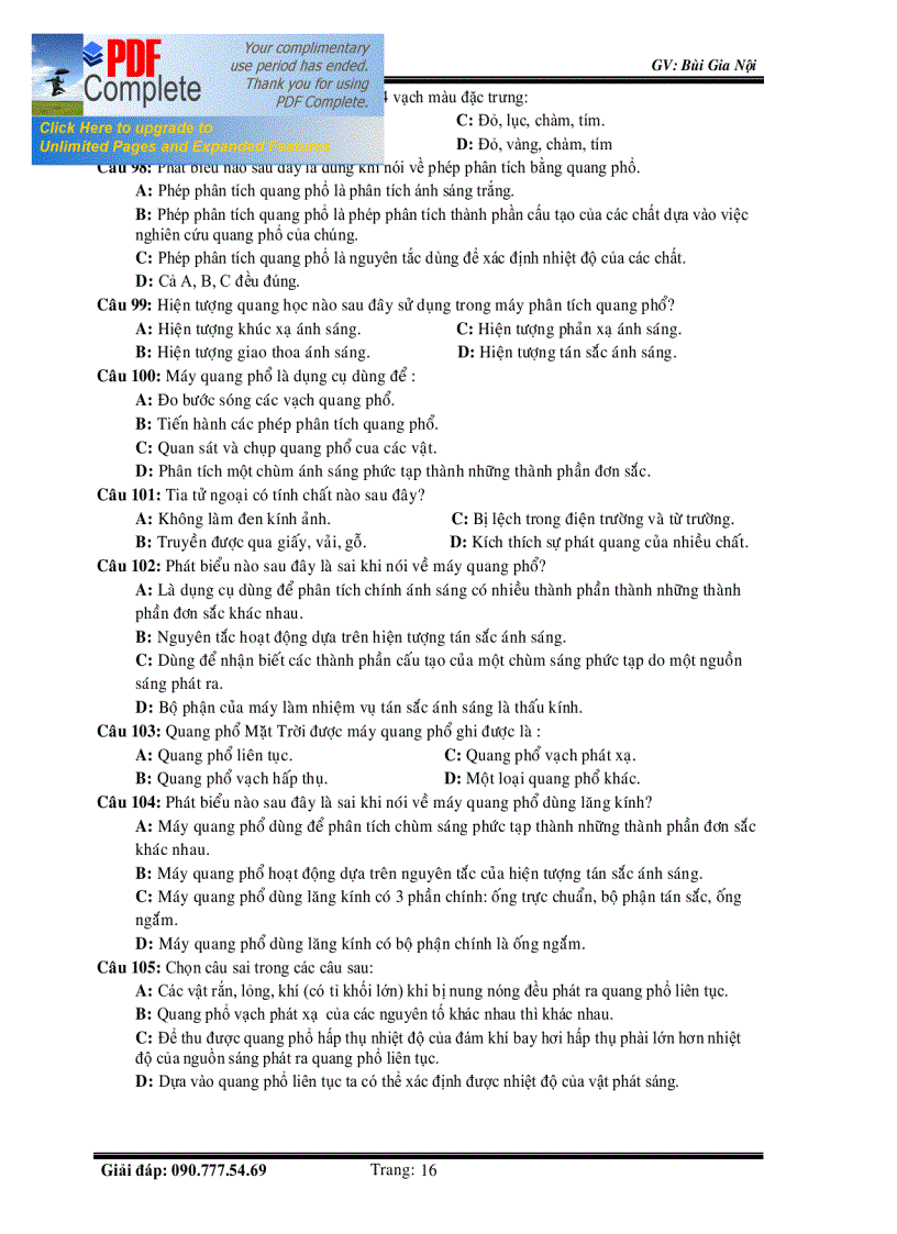 image for page Luyện thi ĐH chương Quang Lí Vật Lí Hạt Nhân