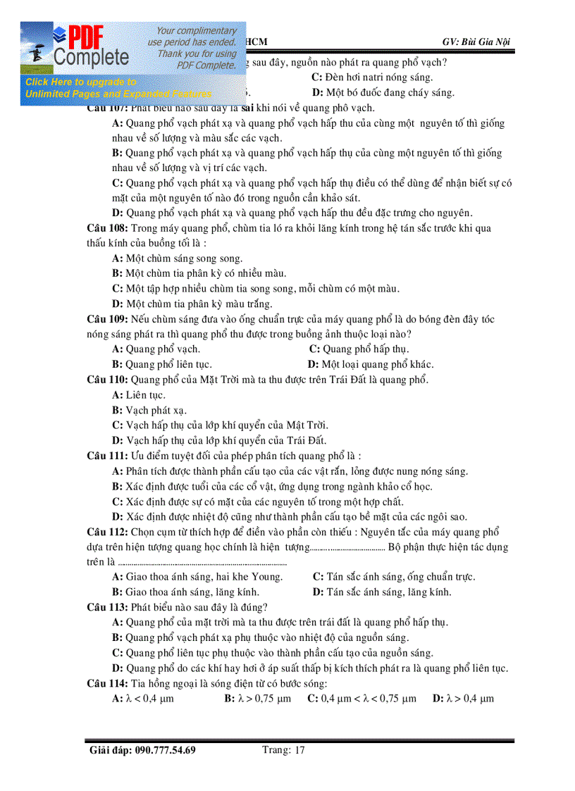 image for page Luyện thi ĐH chương Quang Lí Vật Lí Hạt Nhân