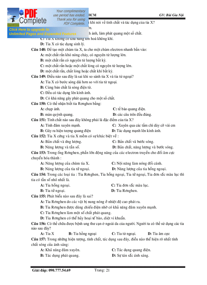 image for page Luyện thi ĐH chương Quang Lí Vật Lí Hạt Nhân