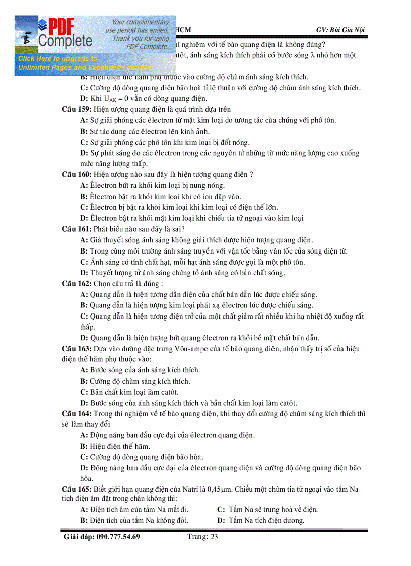 image for page Luyện thi ĐH chương Quang Lí Vật Lí Hạt Nhân