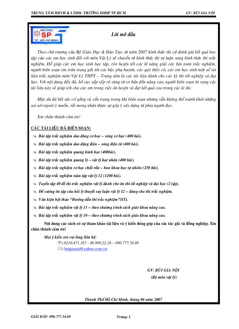 image for page Luyện thi ĐH chương Quang Hình