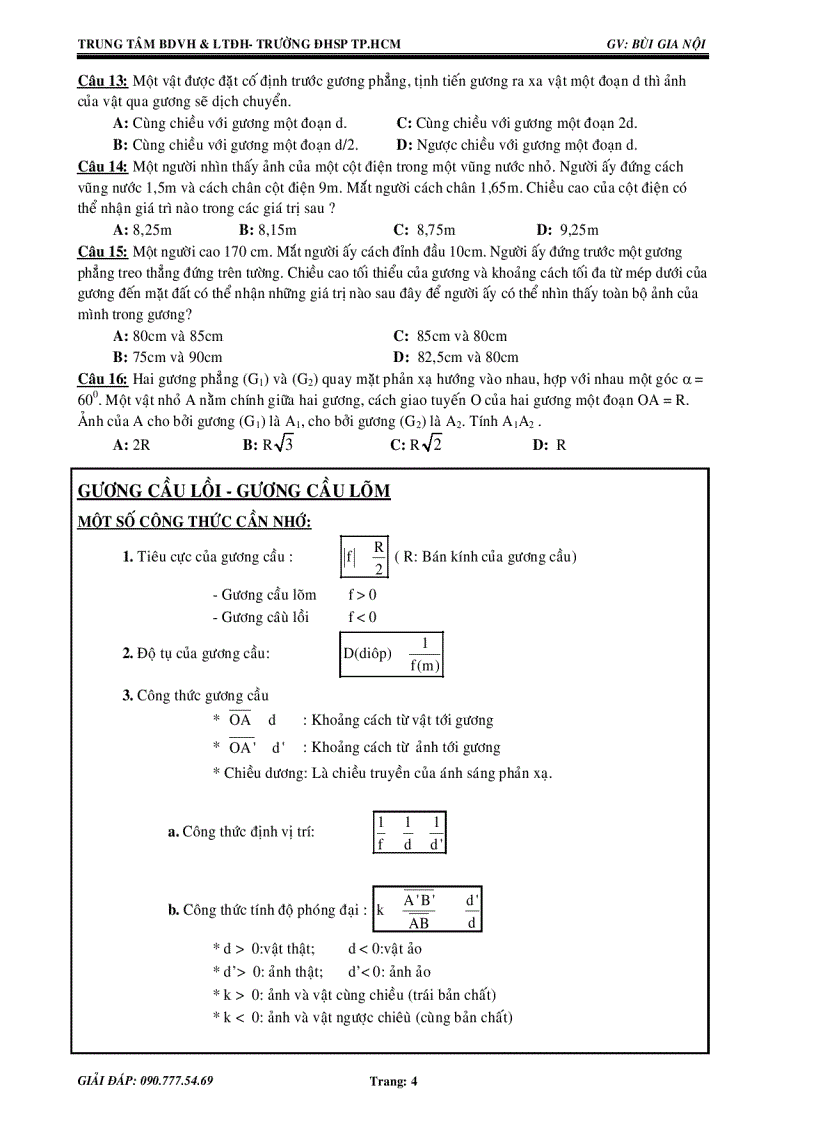 image for page Luyện thi ĐH chương Quang Hình