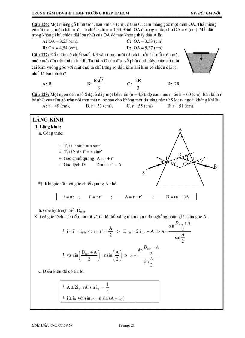 image for page Luyện thi ĐH chương Quang Hình