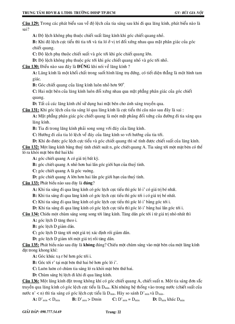 image for page Luyện thi ĐH chương Quang Hình