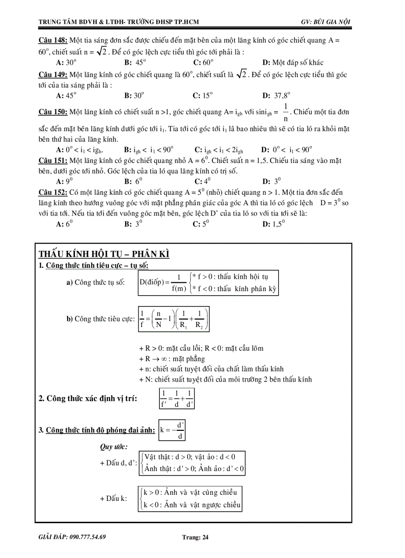 image for page Luyện thi ĐH chương Quang Hình