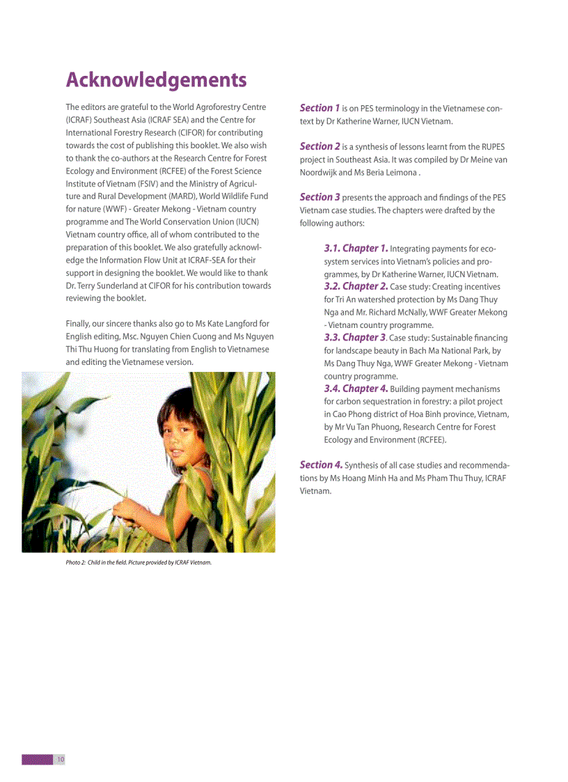 image for page Payment for environment services experiences and lessons in Vietnam