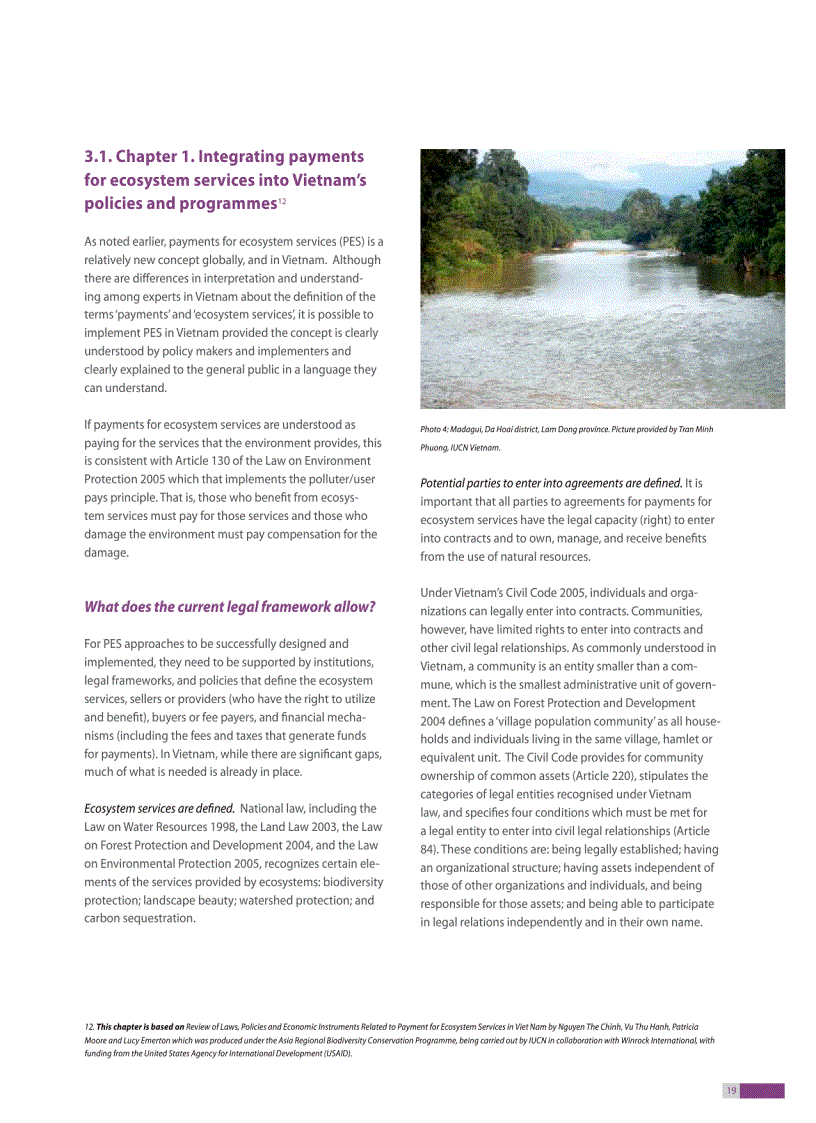 image for page Payment for environment services experiences and lessons in Vietnam
