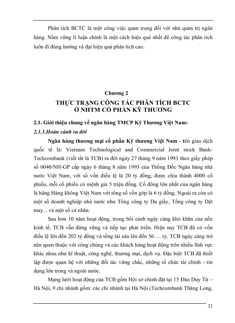 image for page Phân tích báo cáo tài chính techcombank