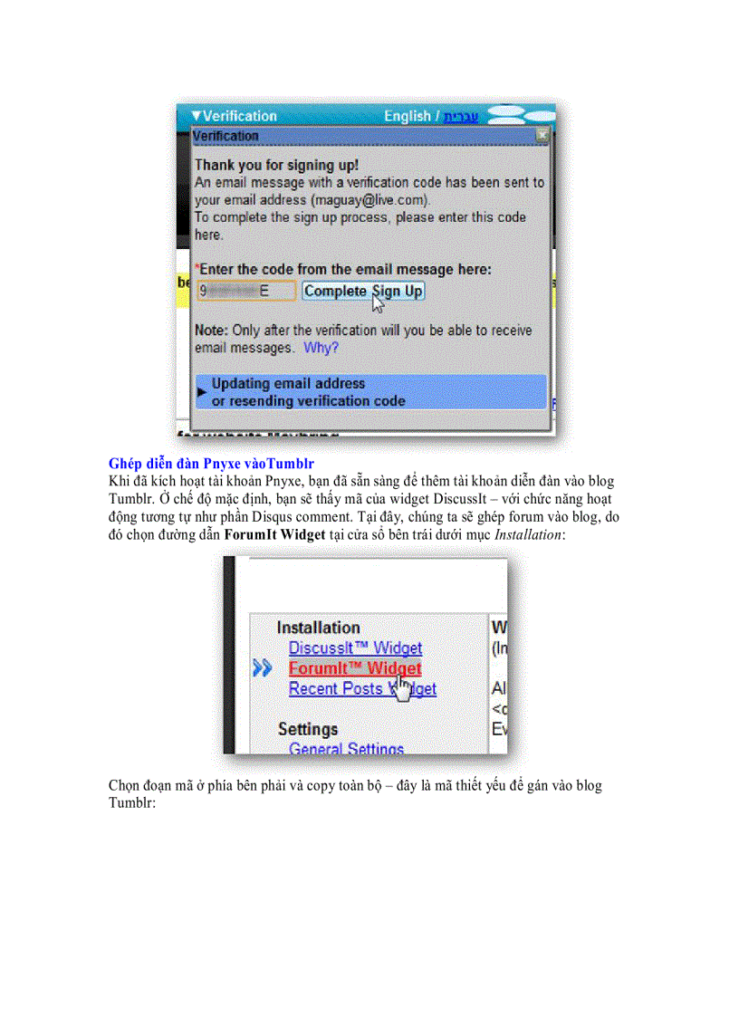 image for page Hướng dẫn ghép thêm forum bất kỳ vào blog Tumblr