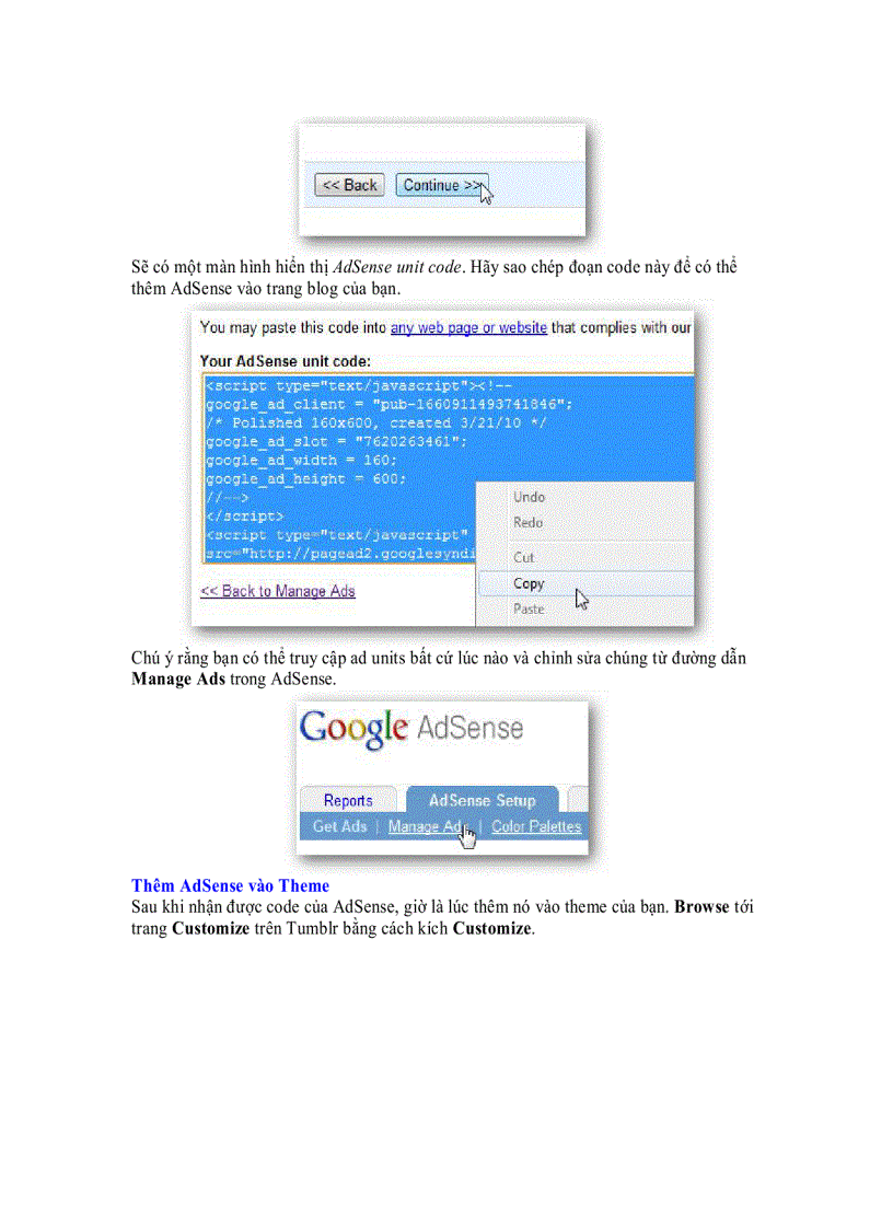 image for page Thêm Google AdSense vào Tumblr Blog