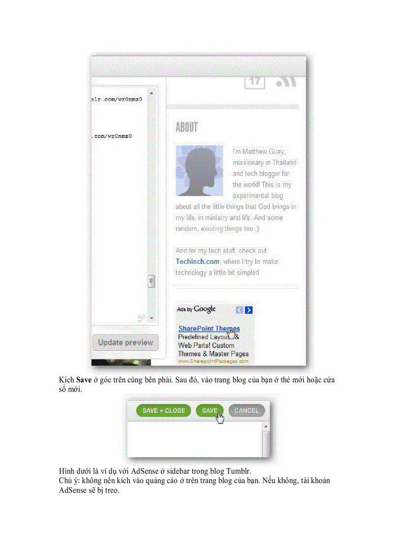 image for page Thêm Google AdSense vào Tumblr Blog