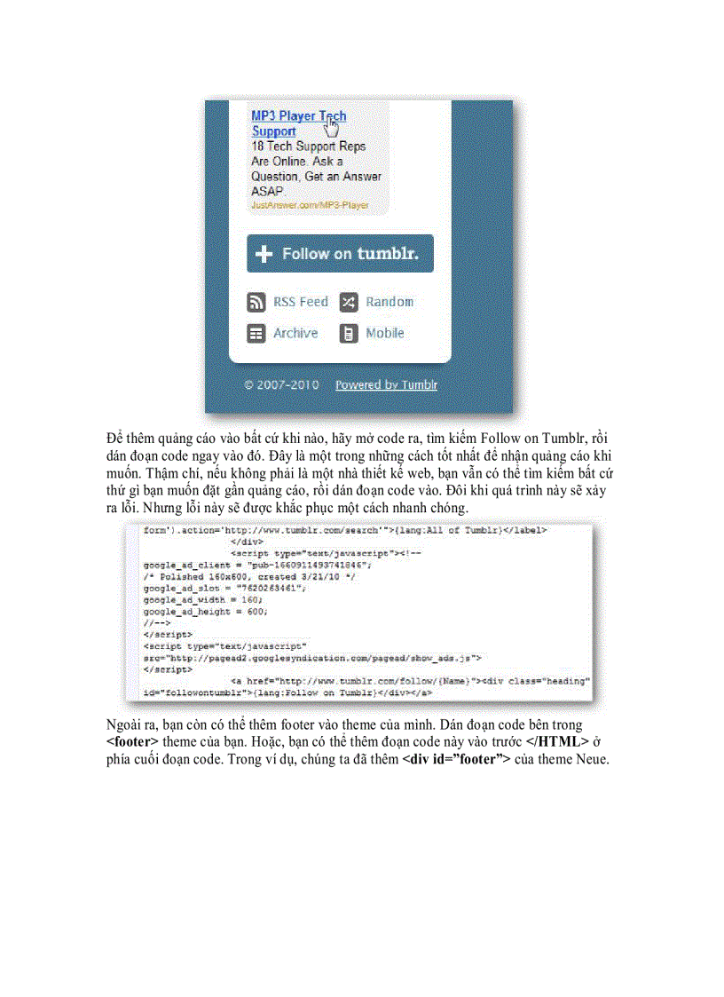 image for page Thêm Google AdSense vào Tumblr Blog