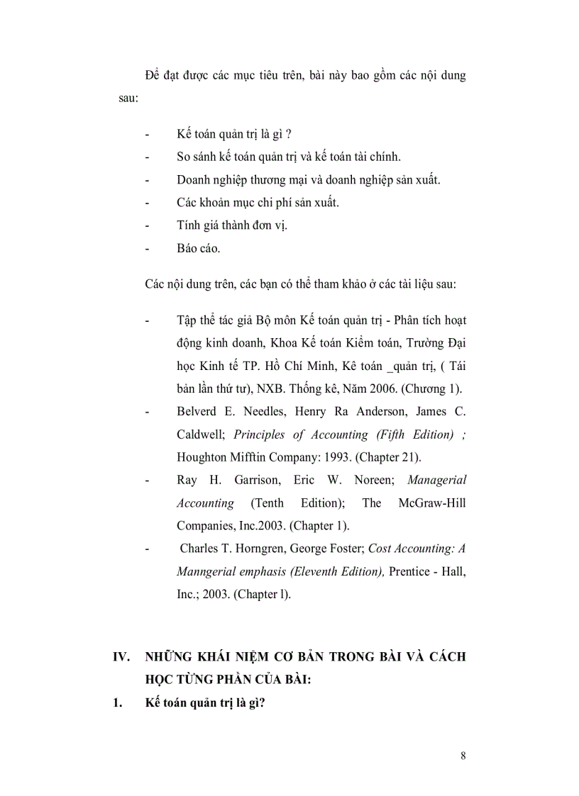 image for page Tài liệu hướng dẫn học tập môn kế toán quản trị