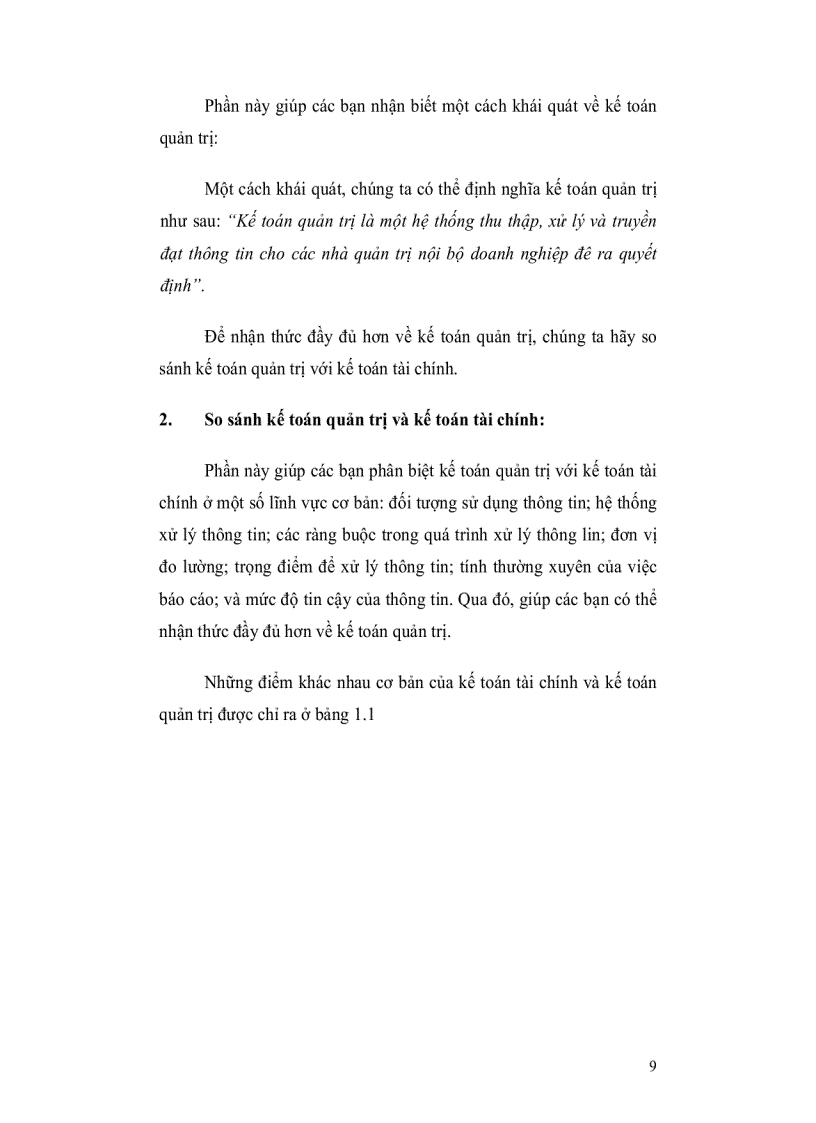 image for page Tài liệu hướng dẫn học tập môn kế toán quản trị