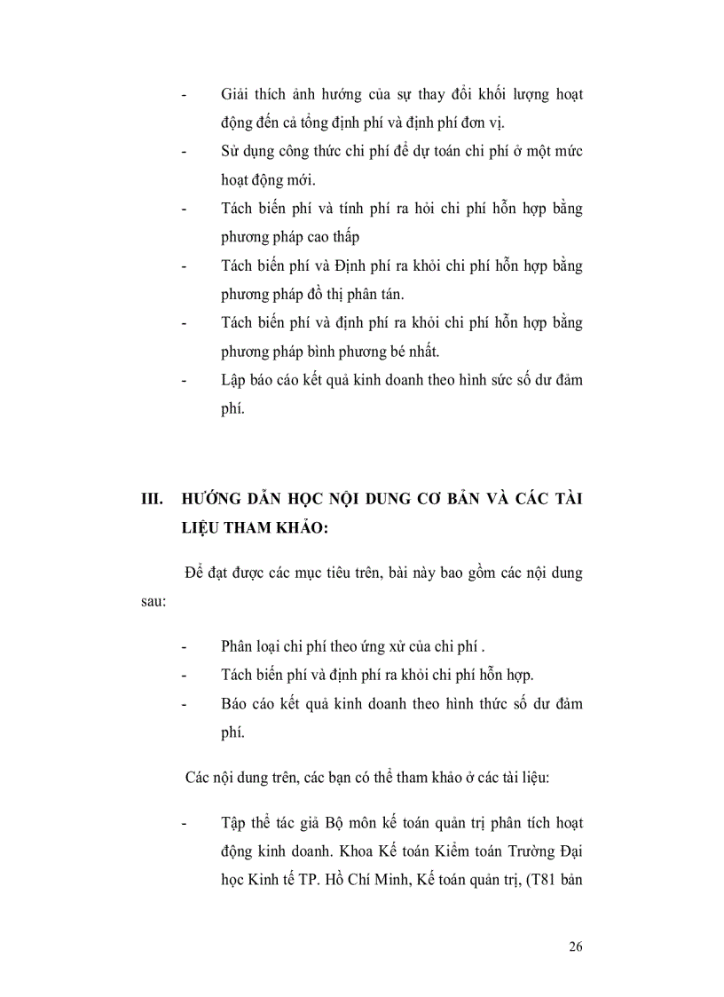 image for page Tài liệu hướng dẫn học tập môn kế toán quản trị