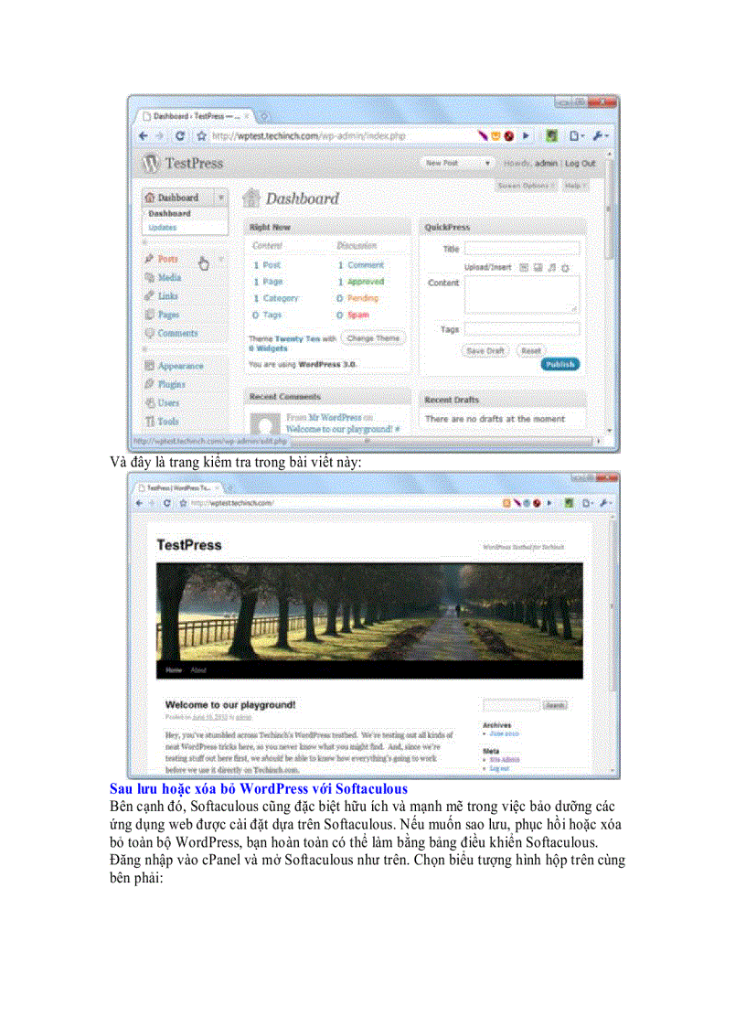 image for page Cài đặt WordPress trên server với ứng dụng hỗ trợ Softaculous